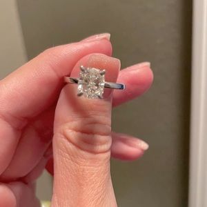 3.06 carat solitaire NATURAL diamond ring, VS1 F color